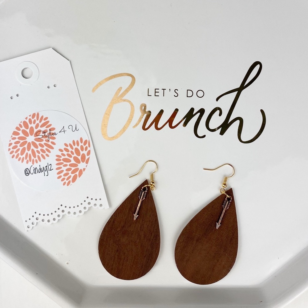 Faux leather earrings